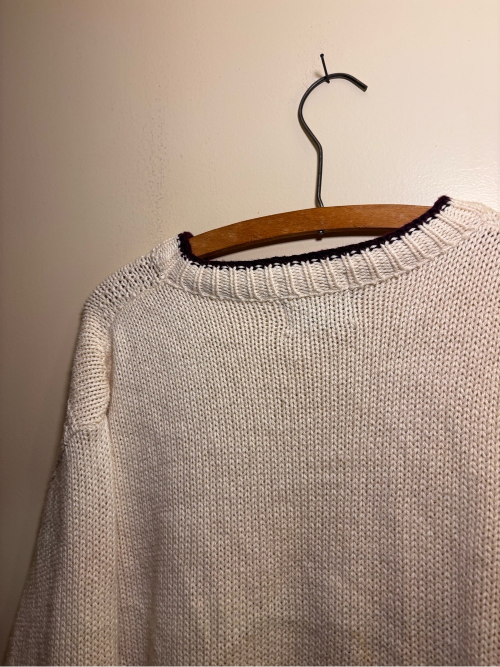 Vintage Cream Sweater with Embroidered Deer - Picture 7 of 8